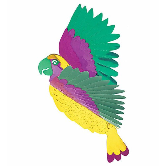 3D Metallic Parrot 36X28 Cm