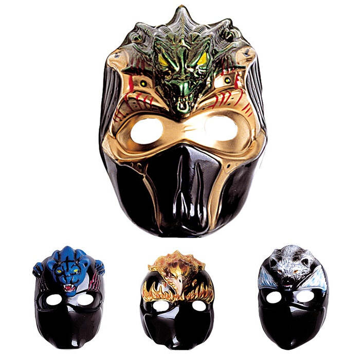 Animal Ninja Mask Plastic - 4 Styles Ass.