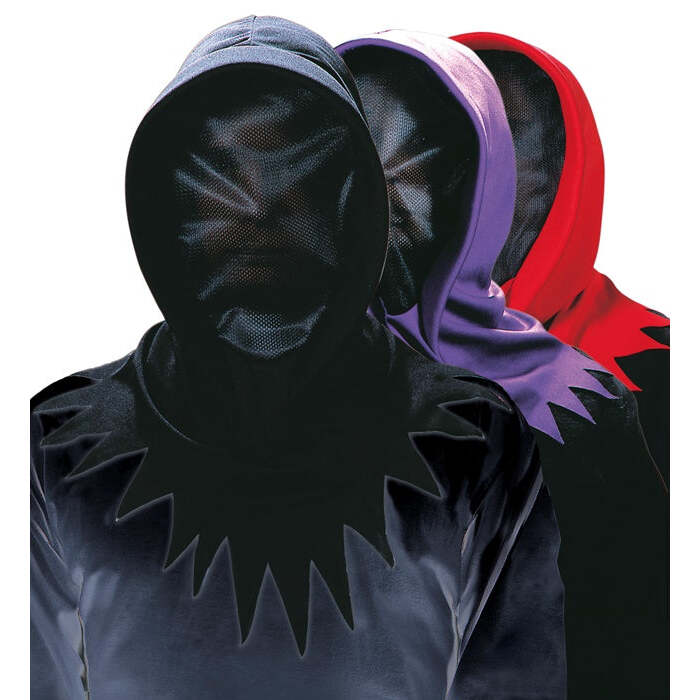 Invisible Face Hood 3 Colors Ass.: 8 Black, 2 Red, 2 Purple