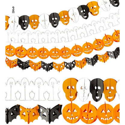 Halloween Garland Abt. 3 M - 4 Styles Ass.