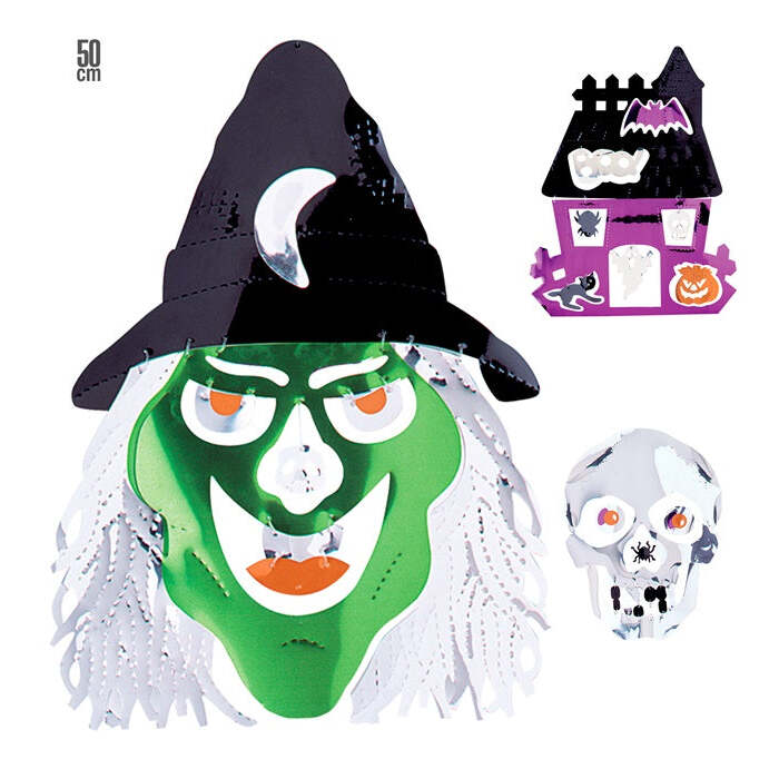 Metallic Halloween Decoration Hanging - 50 Cm - 3 Styles Ass.
