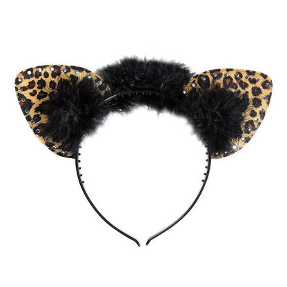 Strass Leopard Ears