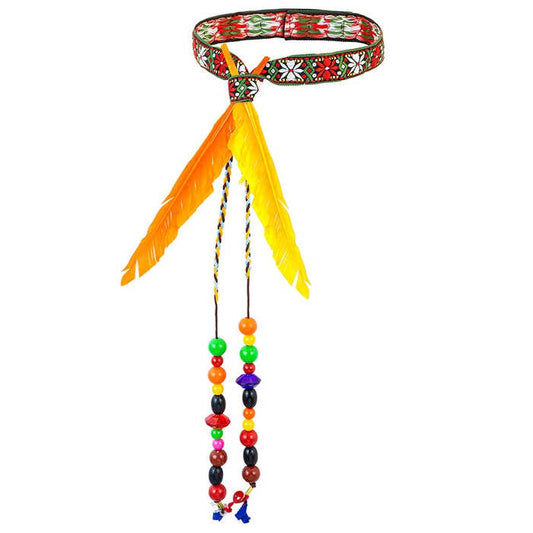Hippie Headbands With Beads & Feathers