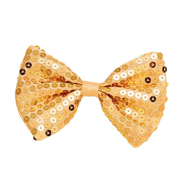 Gold Sequin Bow Tie