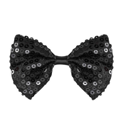 Black Sequin Bow Tie