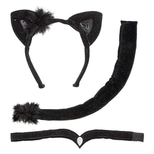 Cat Dress-Up Set  Ears, Choker, Tail 