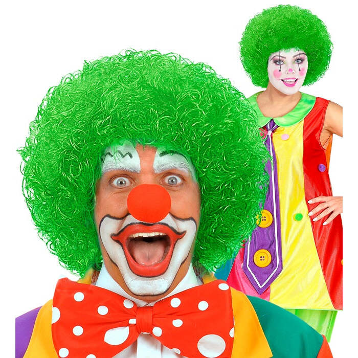 Green Clown Wig In Polybag