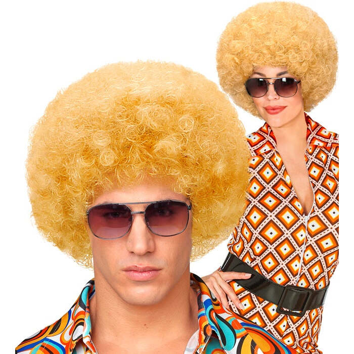 Blonde Unisex 70S Disco Wig In Polybag