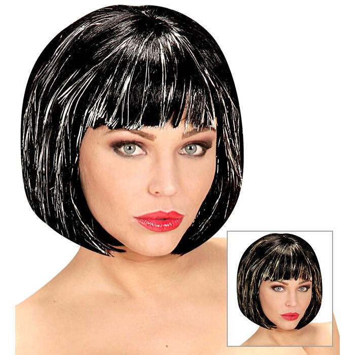 Cool Wig In Polybag - Gold & Silver Tinsel Ass.