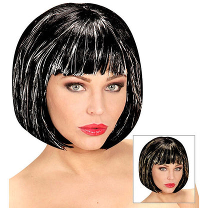 Cool Wig In Polybag - Gold & Silver Tinsel Ass.