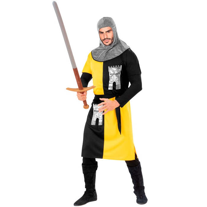 Medieval Warrior - Yellow  Coat, Belt, Hood 