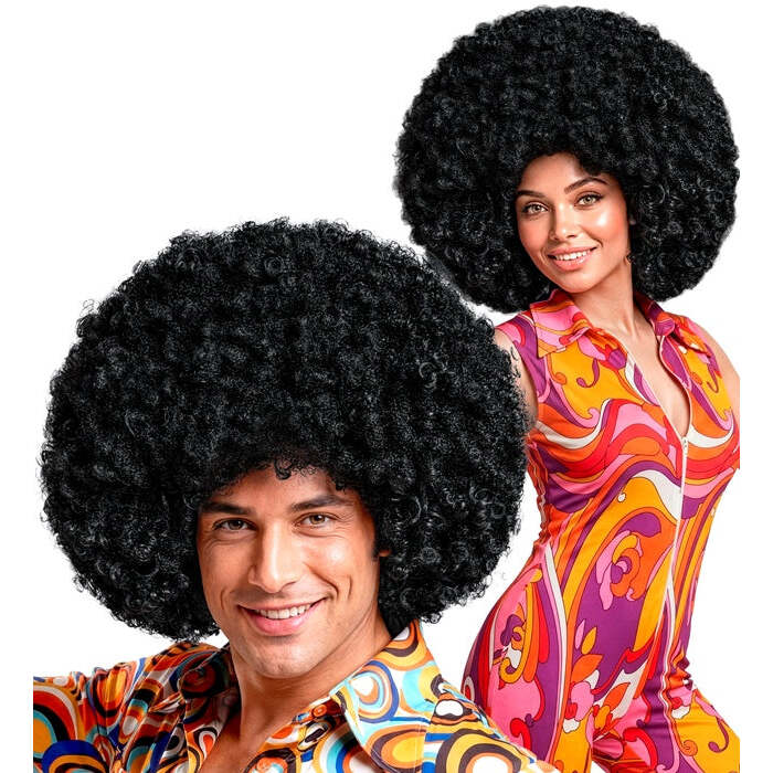  Black Jimmy Oversized Wig In Polybag