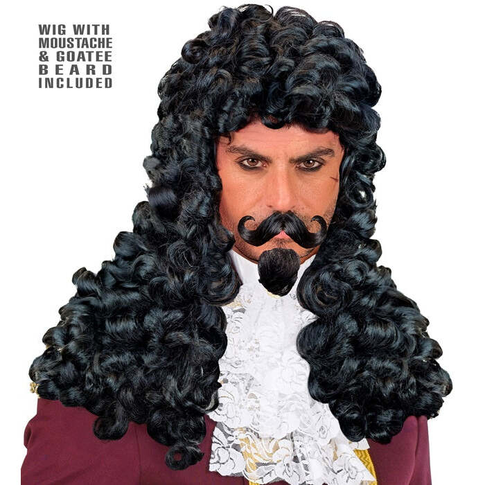 Captain Wig With Moustache & Goatee Beard In Polybag