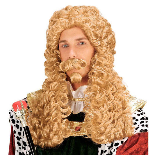 Le Roi Wig With Moustache And Goatee Beard In Polybag