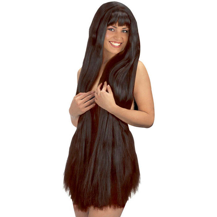 Supernatural Black Extra Long Wig 100 Cm - In Bag