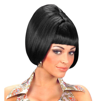 Black 60'S Party Girl Wig In Polybag