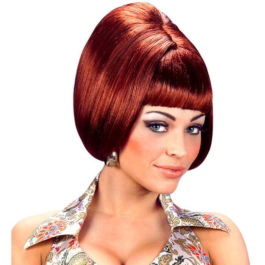 Burgundy 70S Party Girl Wig In Polybag