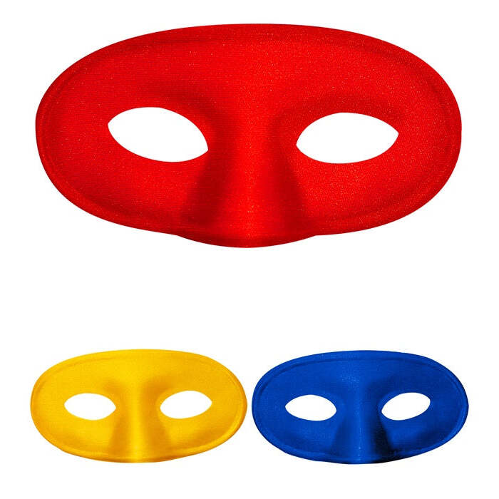 Masquerade Eyemask 3 Color Ass.:6 Red, 3 Blue, 3 Yellow