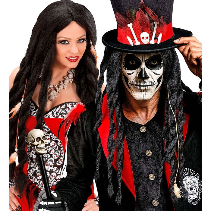 Voodoo Wig With Feather Strings In Polybag