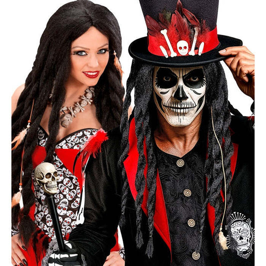 Voodoo Wig With Feather Strings In Polybag