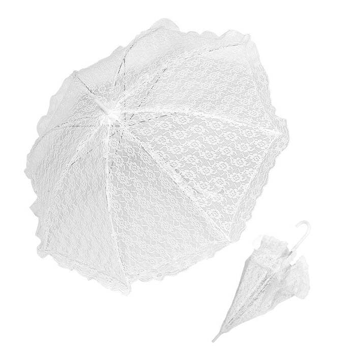 White Lace Parasol Ø 83 Cm