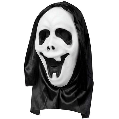 Hooded Ghost Mask With See-Through Net Eyes Eva