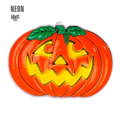 3D Neon Pumpkin 56X41 Cm