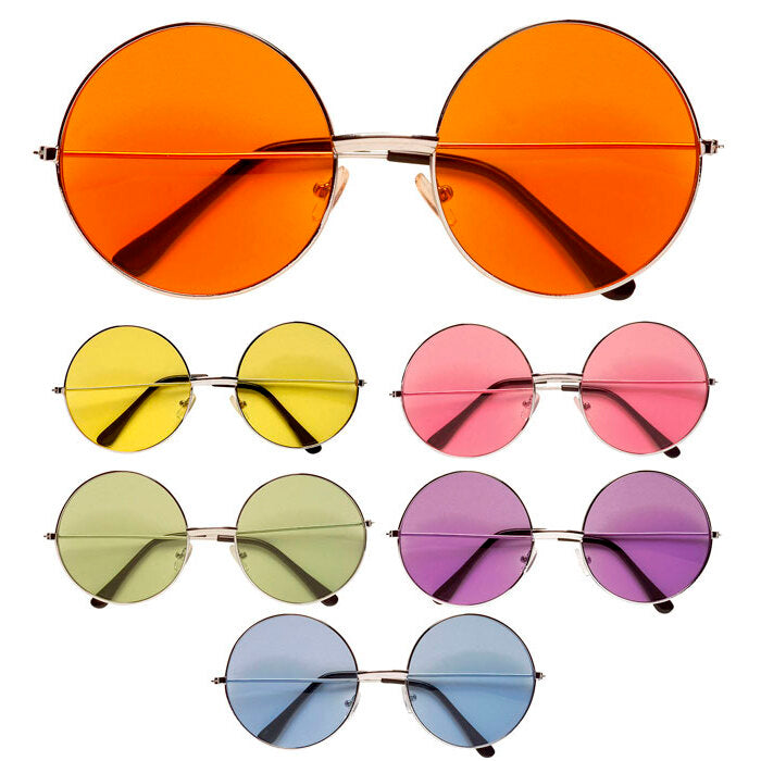 Xl Hippie Glasses 6 Colors Assorted