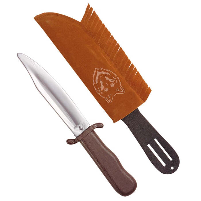 Native Indian Knife With Suedelook Sheath - 28 Cm