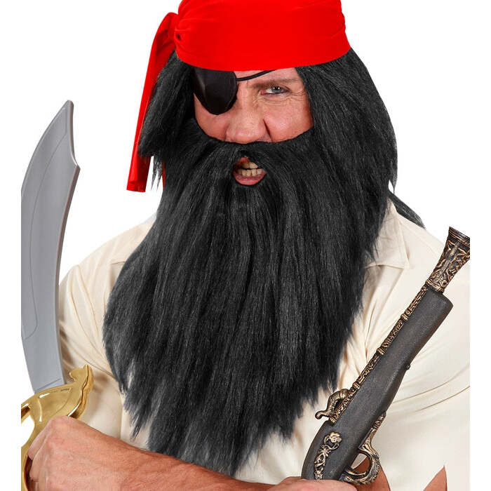 Black Character Wig With Beard In Polybag
