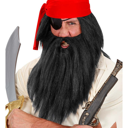 Black Character Wig With Beard In Polybag
