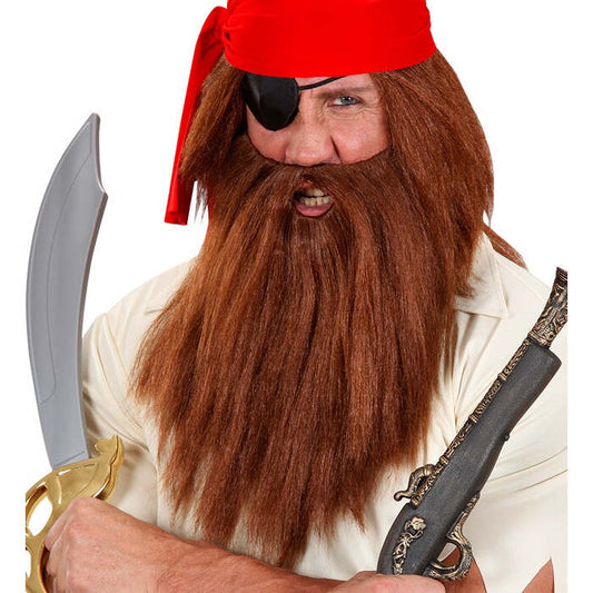 Brown Character Wig With Beard In Polybag