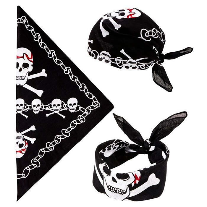 Pirate Skulls Bandana 55X55 Cm - 100% Cotton