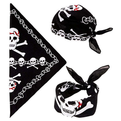 Pirate Skulls Bandana 55X55 Cm - 100% Cotton