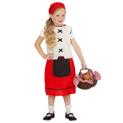 Peasant Girl  Vest, Skirt With Pouch, Headscarf 