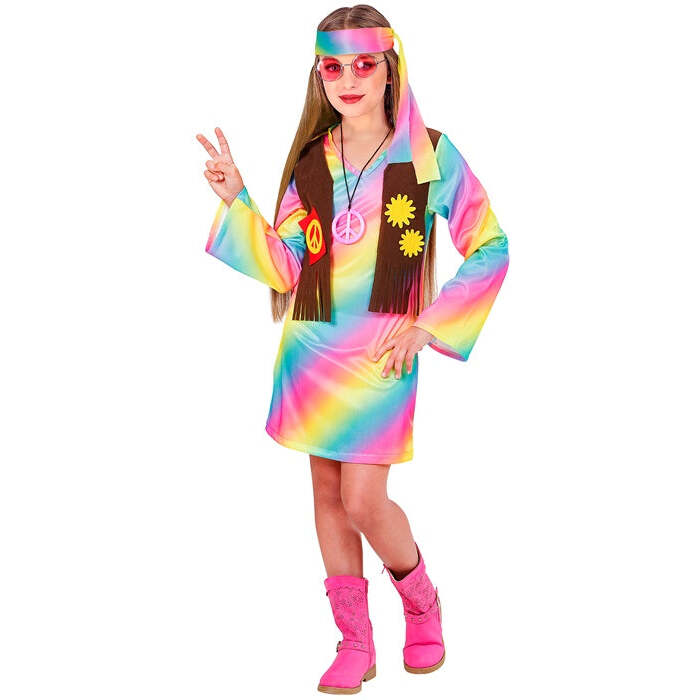 Hippie  Dress With Vest, Headband 