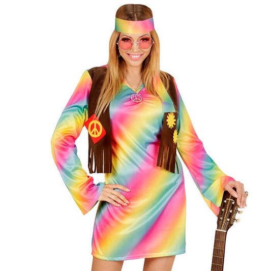 Hippie  Dress With Vest, Headband 