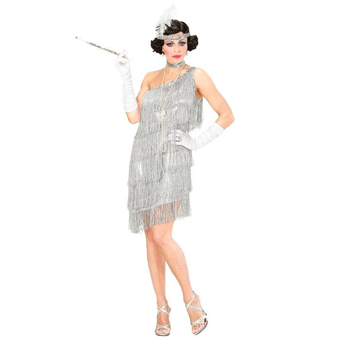 Flapper  Dress, Choker, Headband With Feather 