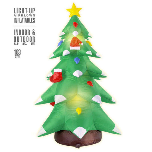 Light-Up Airblown Inflatable Christmas Tree 183 Cm