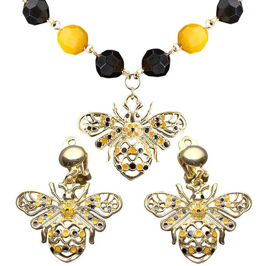 Bee Necklace & Earrings Set