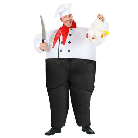 Chef  Airblown Inflatable Costume, Scarf, Hat  
