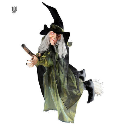 Flying Witch On Broom 100 Cm