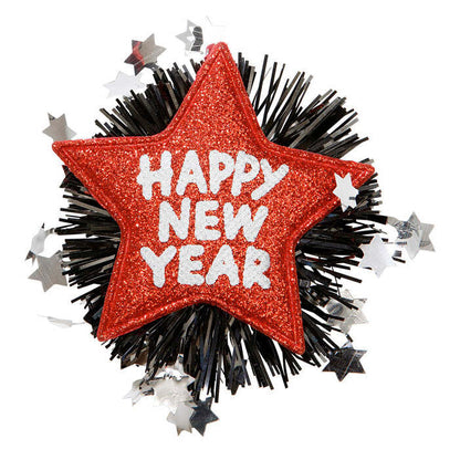 Red Happy New Year Brooch