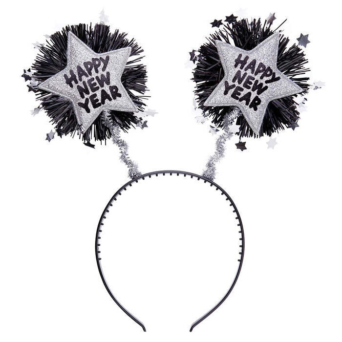 Silver Happy New Year Head Bopper