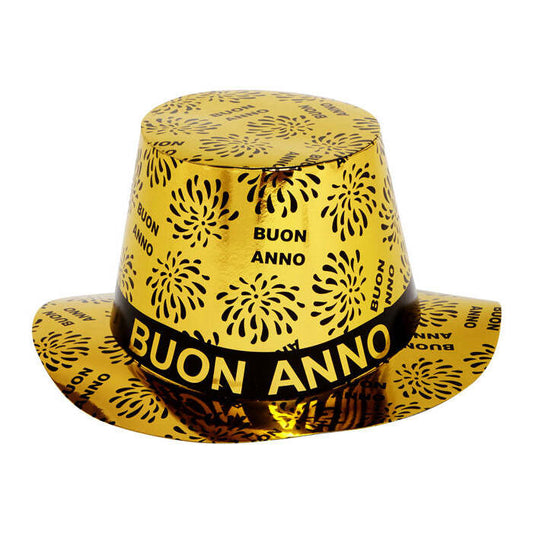 Gold Buon Anno Top Hat