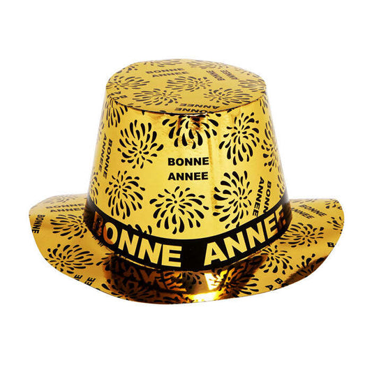 Gold Bonne Année Top Hat