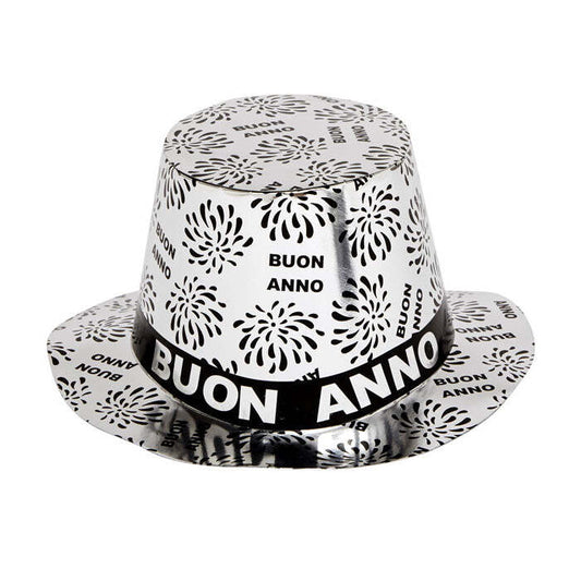 Silver Buon Anno Top Hat