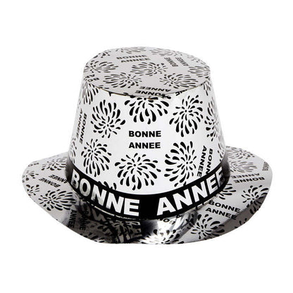 Silver Bonne Année Top Hat