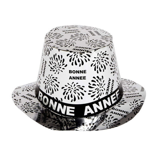 Silver Bonne Année Top Hat