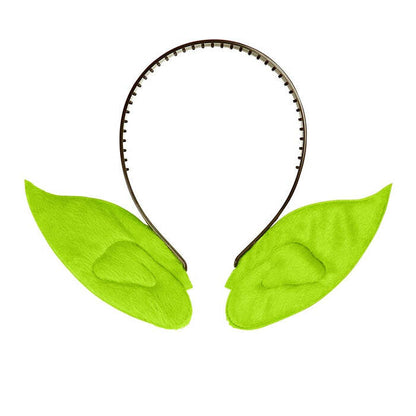 Green Pointed Ears Headband For Witch, Elf, Alien, Etc.